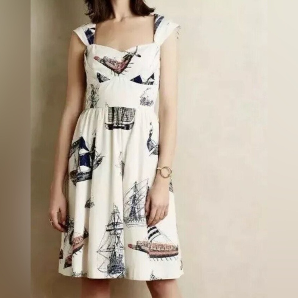 NWT Anthropologie Bon Voyage Dress  XS Petite